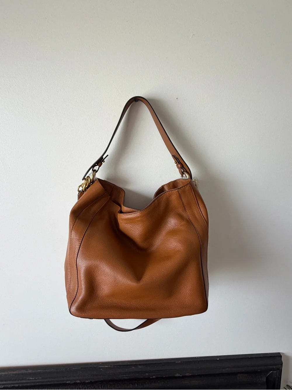 NWT Rebecca Minkoff Pebbled Cognac Leather Hobo Shoulder Bag